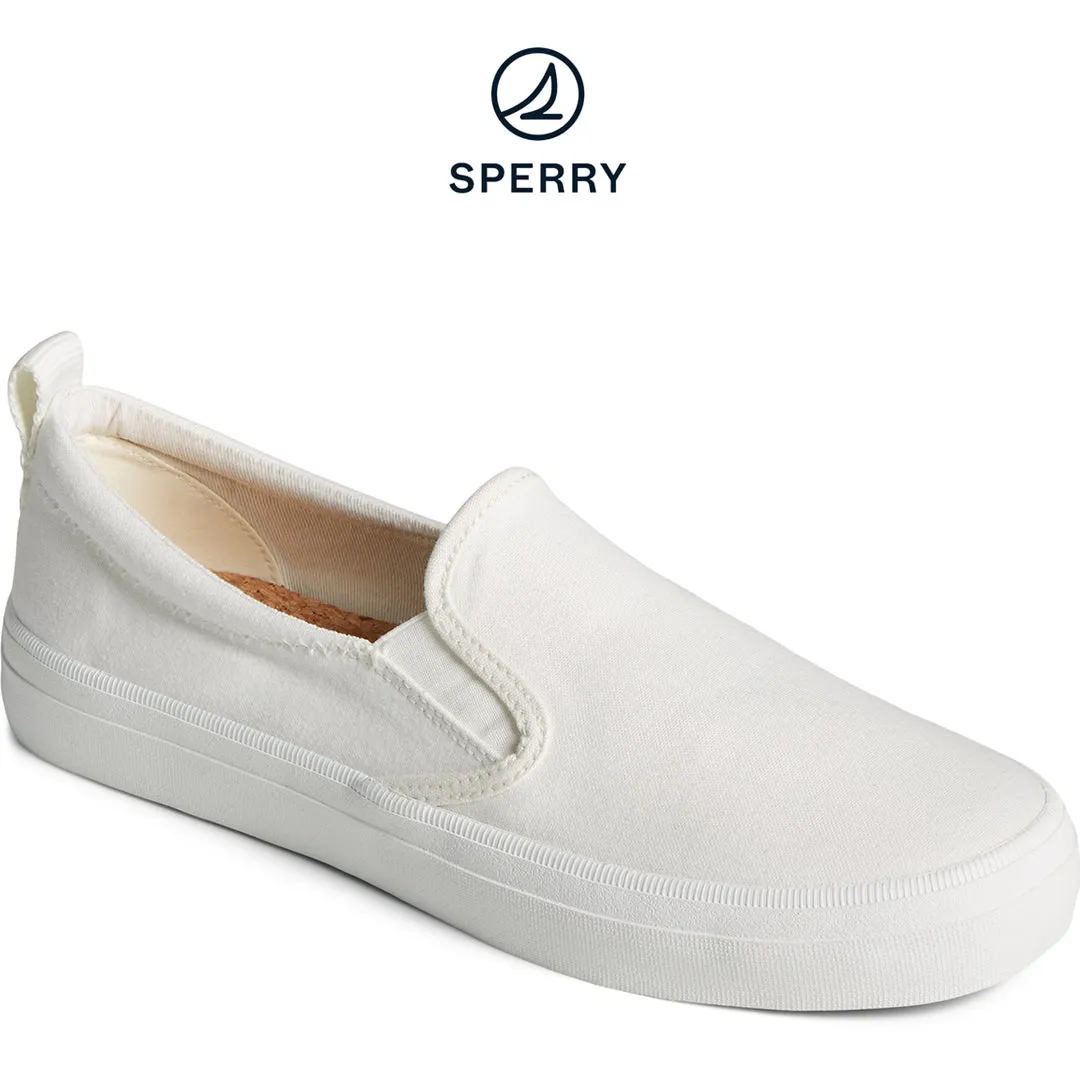 Women's SeaCycled™ Crest Twin Gore Canvas Sneaker White (STS88145)