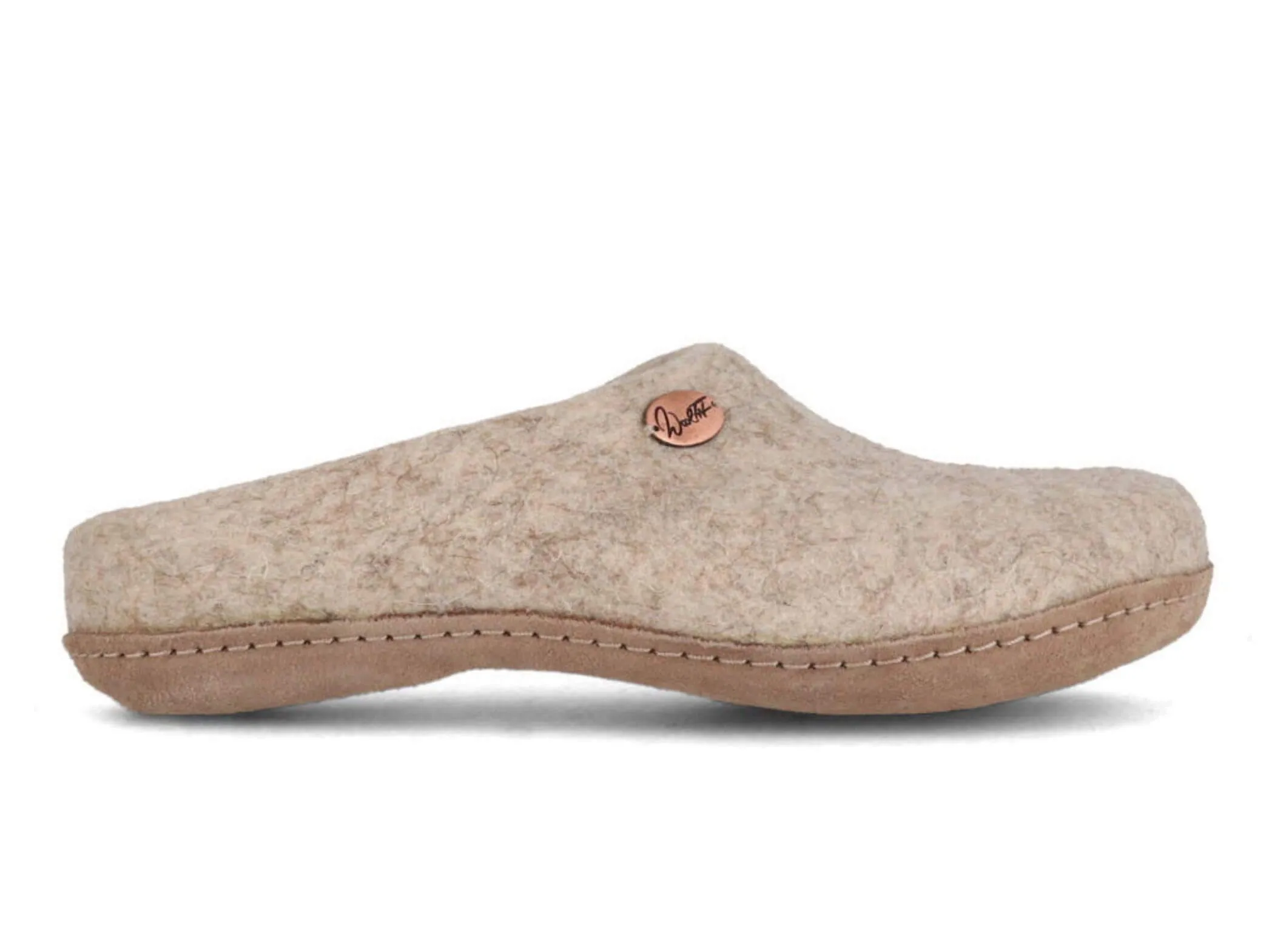WoolFit Classic | Felt Slippers with Insoles & Leather Sole